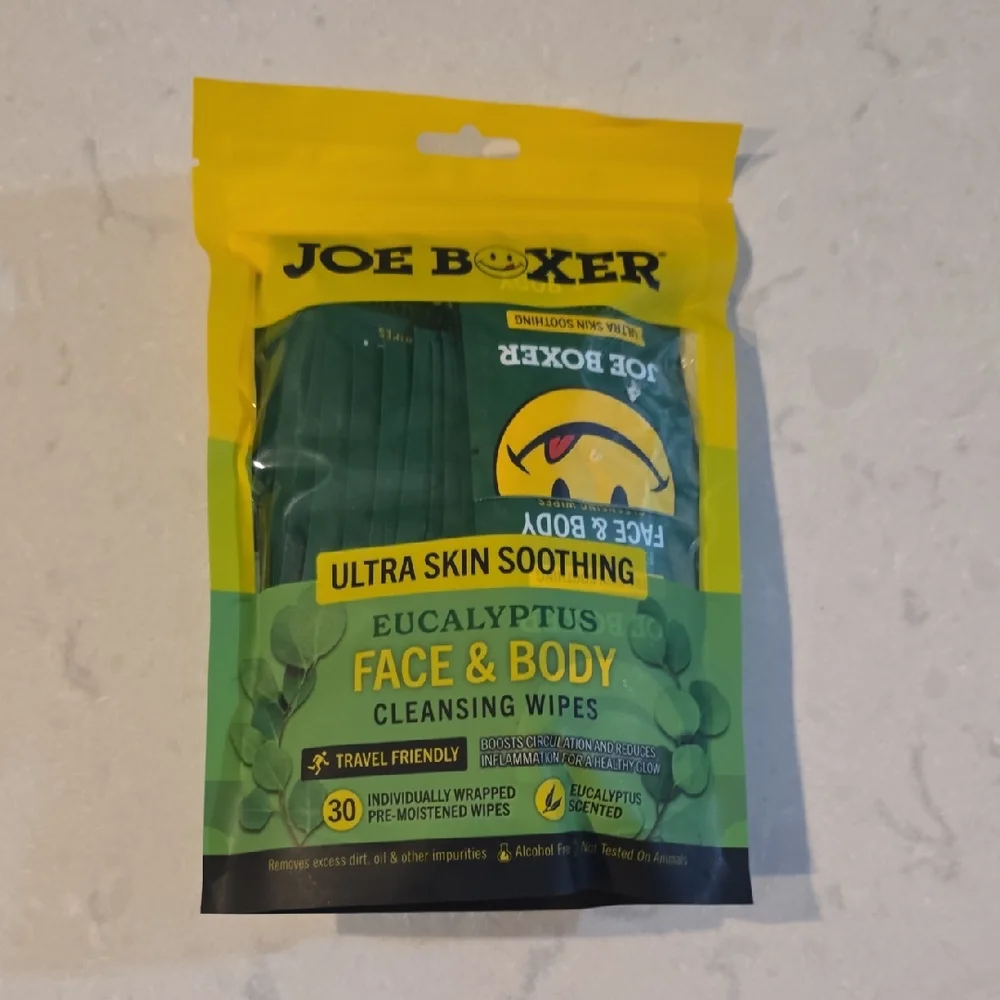 Joe Boxer Eucalyptus Cleansing Wipes - Yellow and Green